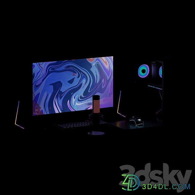 Streaming gaming computer PC other electronics 3D Models
