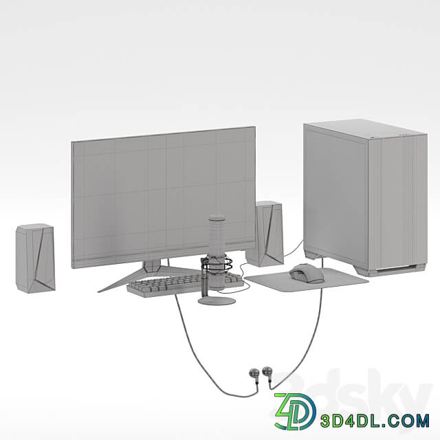 Streaming gaming computer PC other electronics 3D Models
