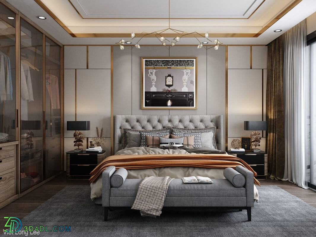 3D Interior Scenes File 3dsmax Model Bedroom 434 By Viet Long Lee