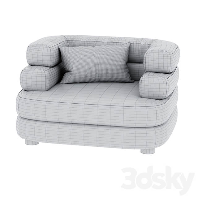 Malaga chair by eichholtz 3D Models