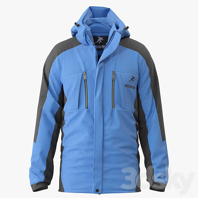Men Waterproof Mountain Jacket Clothes 3D Models