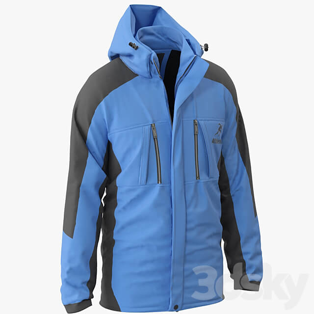 Men Waterproof Mountain Jacket Clothes 3D Models