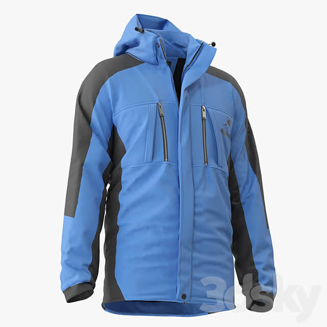 Men Waterproof Mountain Jacket Clothes 3D Models