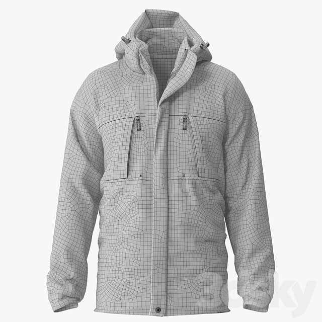 Men Waterproof Mountain Jacket Clothes 3D Models