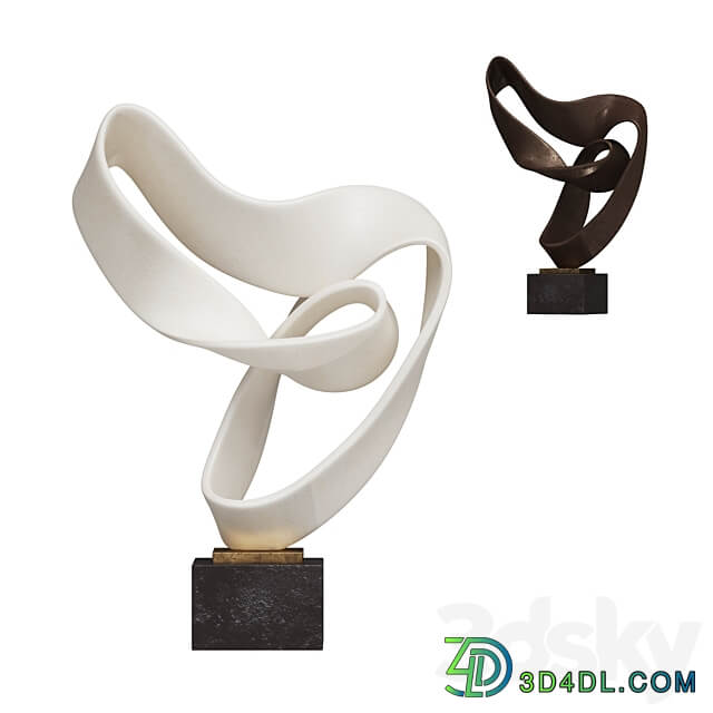 Ribbon Sculpture Decor 3D Models