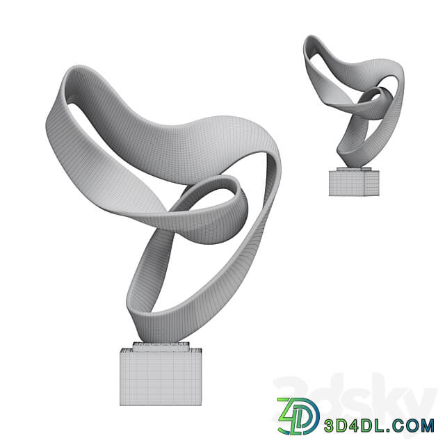 Ribbon Sculpture Decor 3D Models