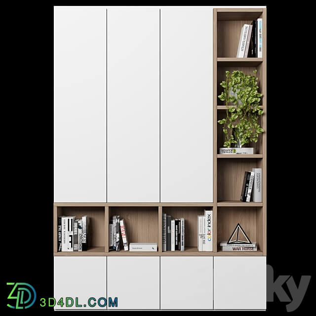 Cabinet with shelves 48 Wardrobe Display cabinets 3D Models