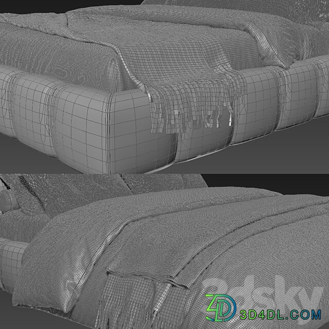 B B Italia Tufty Bed Bed 3D Models