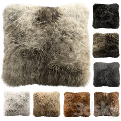 Fur pillow set 2 3D Models 