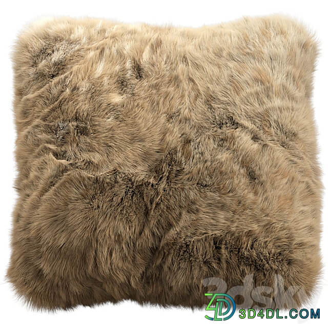 Fur pillow set 2 3D Models