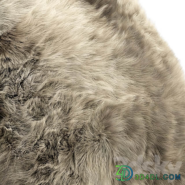 Fur pillow set 2 3D Models