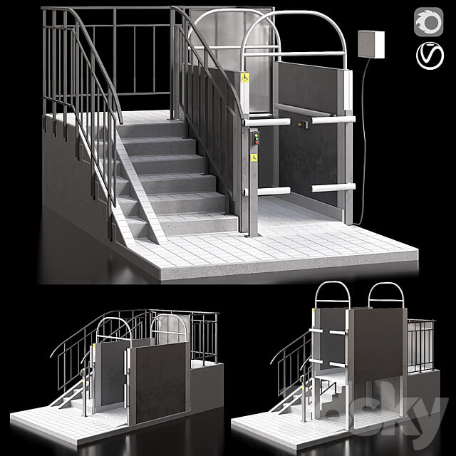 Lift for the disabled 3D Models