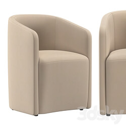 AURELIE BARRELBACK FABRIC ARMCHAIR 3D Models 