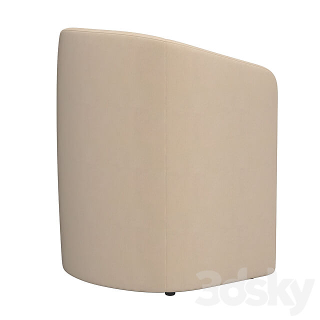 AURELIE BARRELBACK FABRIC ARMCHAIR 3D Models
