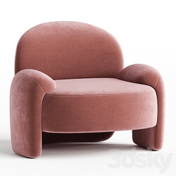 Paolo Castelli AMA Upholstered cotton armchair 3D Models 
