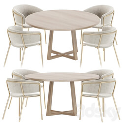 Dining set 19 Table Chair 3D Models 
