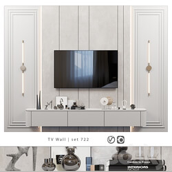 TV Wall set 722 3D Models 