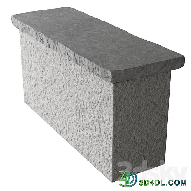 stone table island Table 3D Models
