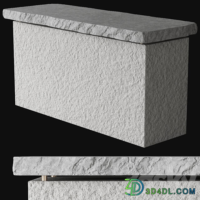 stone table island Table 3D Models