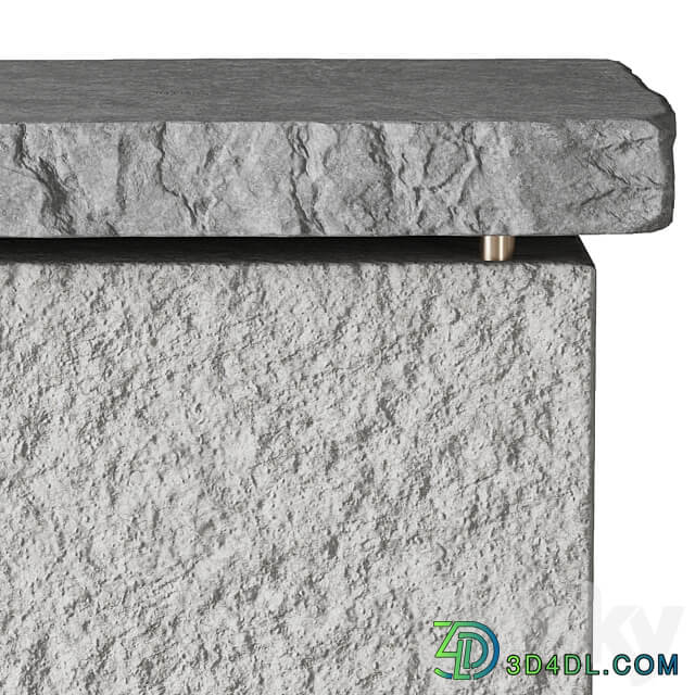 stone table island Table 3D Models