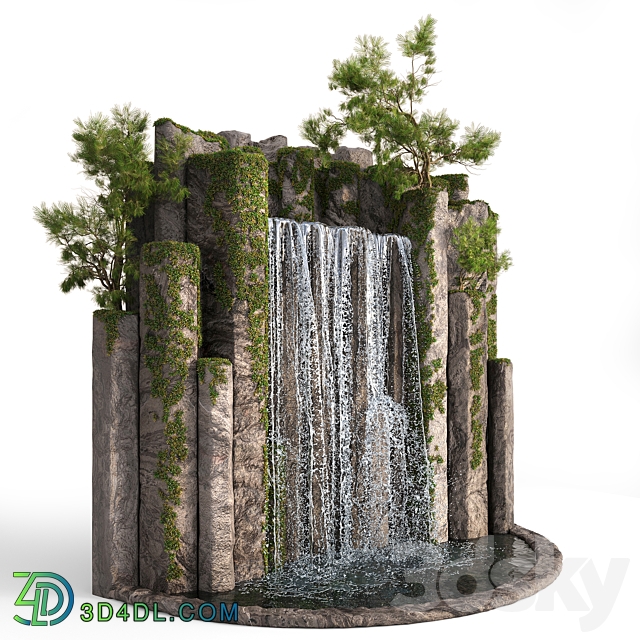 Large water fall 2 Other 3D Models