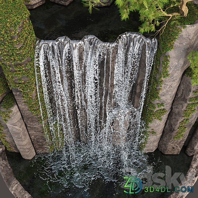 Large water fall 2 Other 3D Models