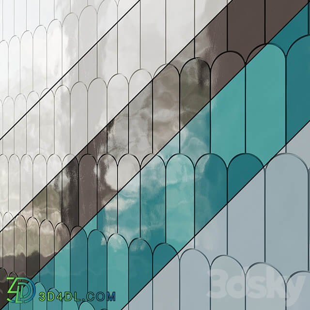 Parry Fishscale Glossy Ceramic Wall Tile Mosaic