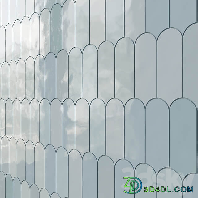 Parry Fishscale Glossy Ceramic Wall Tile Mosaic