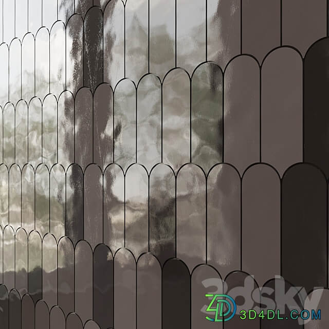 Parry Fishscale Glossy Ceramic Wall Tile Mosaic