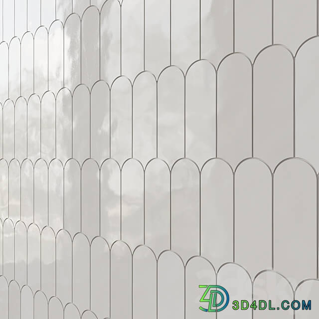 Parry Fishscale Glossy Ceramic Wall Tile Mosaic
