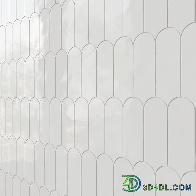 Parry Fishscale Glossy Ceramic Wall Tile Mosaic
