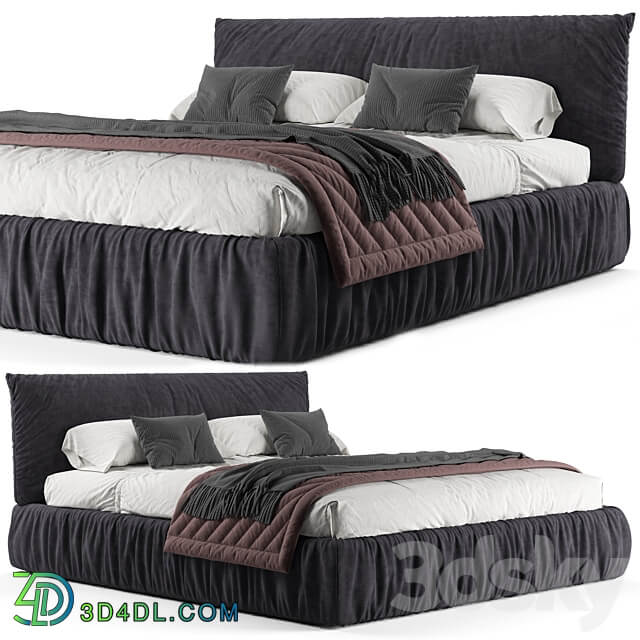 Kemi Bed wood soft Bed 3D Models