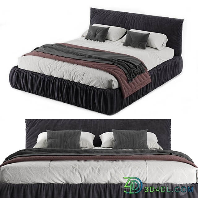 Kemi Bed wood soft Bed 3D Models