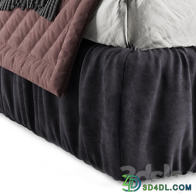 Kemi Bed wood soft Bed 3D Models