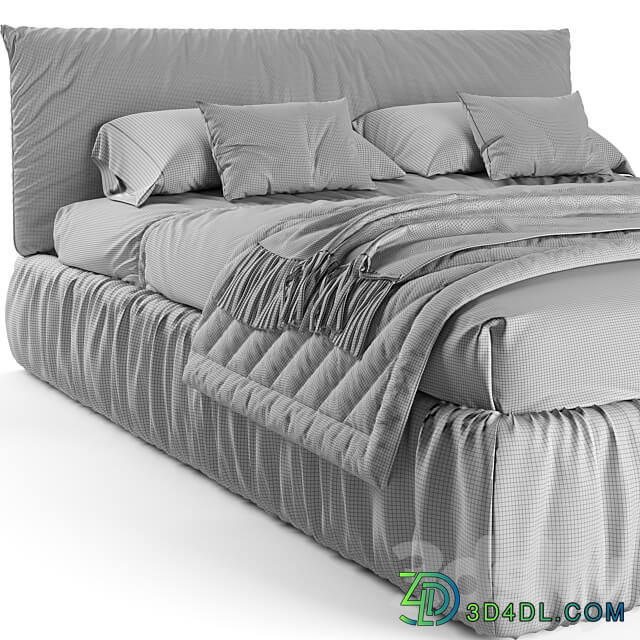 Kemi Bed wood soft Bed 3D Models