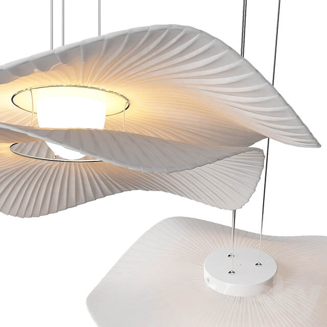 Nordic Lotus Leaf Double Pendant light 3D Models
