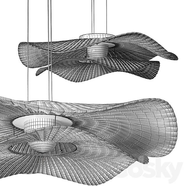 Nordic Lotus Leaf Double Pendant light 3D Models