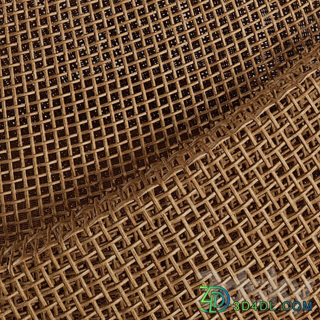 Weaving material Rattan 01 3D Models