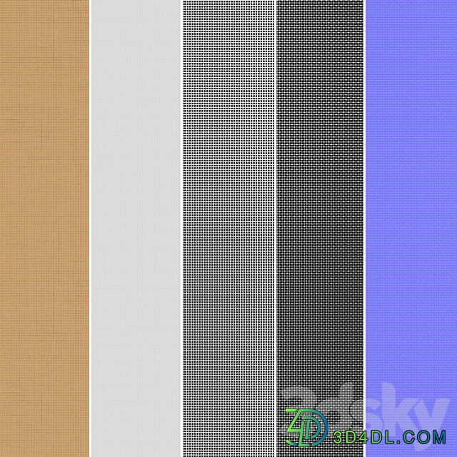 Weaving material Rattan 01 3D Models