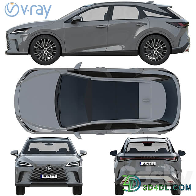 Lexus RX 450 2023 3D Models
