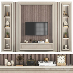 Modern TV Wall set147 3D Models 