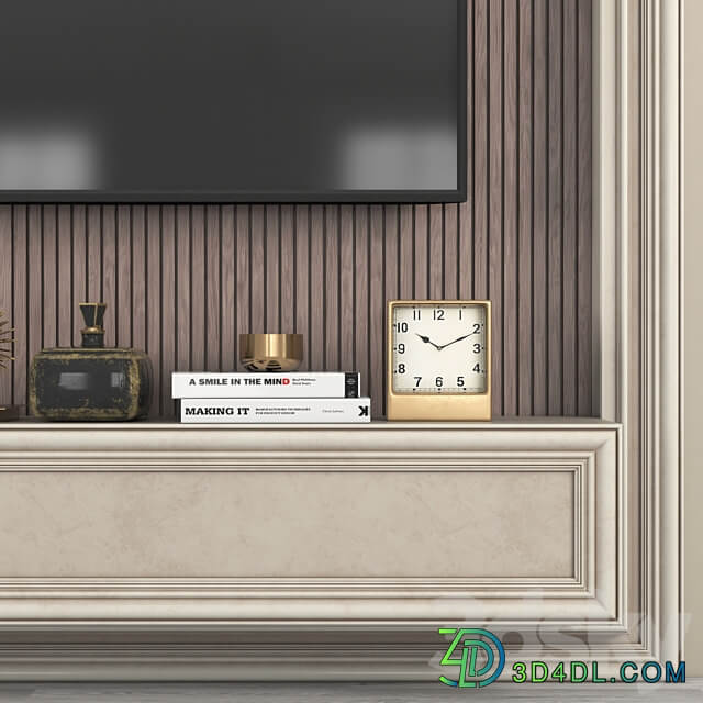 Modern TV Wall set147 3D Models