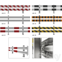 Guard Rail 02 3D Models 