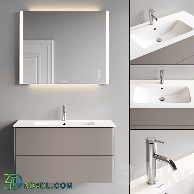 Duravit XSquare Vanity Unit Set 4 3D Models