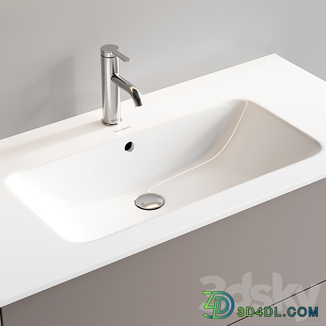 Duravit XSquare Vanity Unit Set 4 3D Models