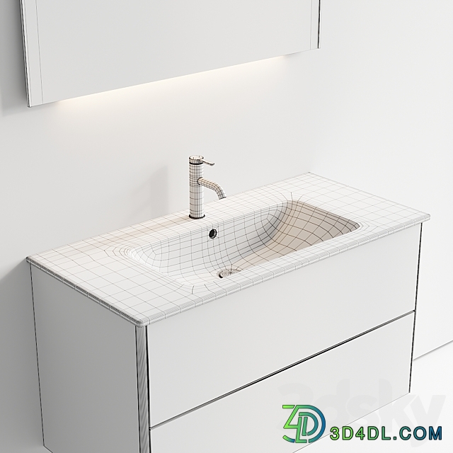 Duravit XSquare Vanity Unit Set 4 3D Models