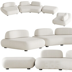Art nova Curve sofa module 1 3D Models 