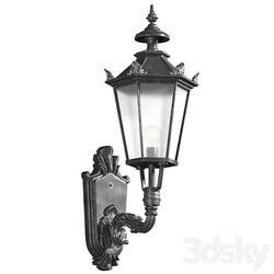 Outdoor wall streetlight. Classical Outdoor Wall Lamp Lighted Lantern Sconce 