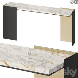 Baker Wrap Console Marble Top 