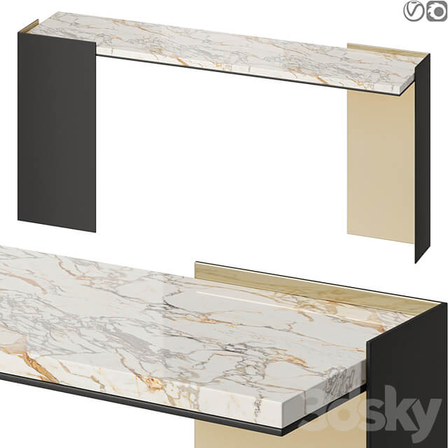 Baker Wrap Console Marble Top
